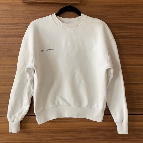 Pangaia Recycled Cotton Crewneck Sweatshirt - Off White - XS - Picture 2 of 8